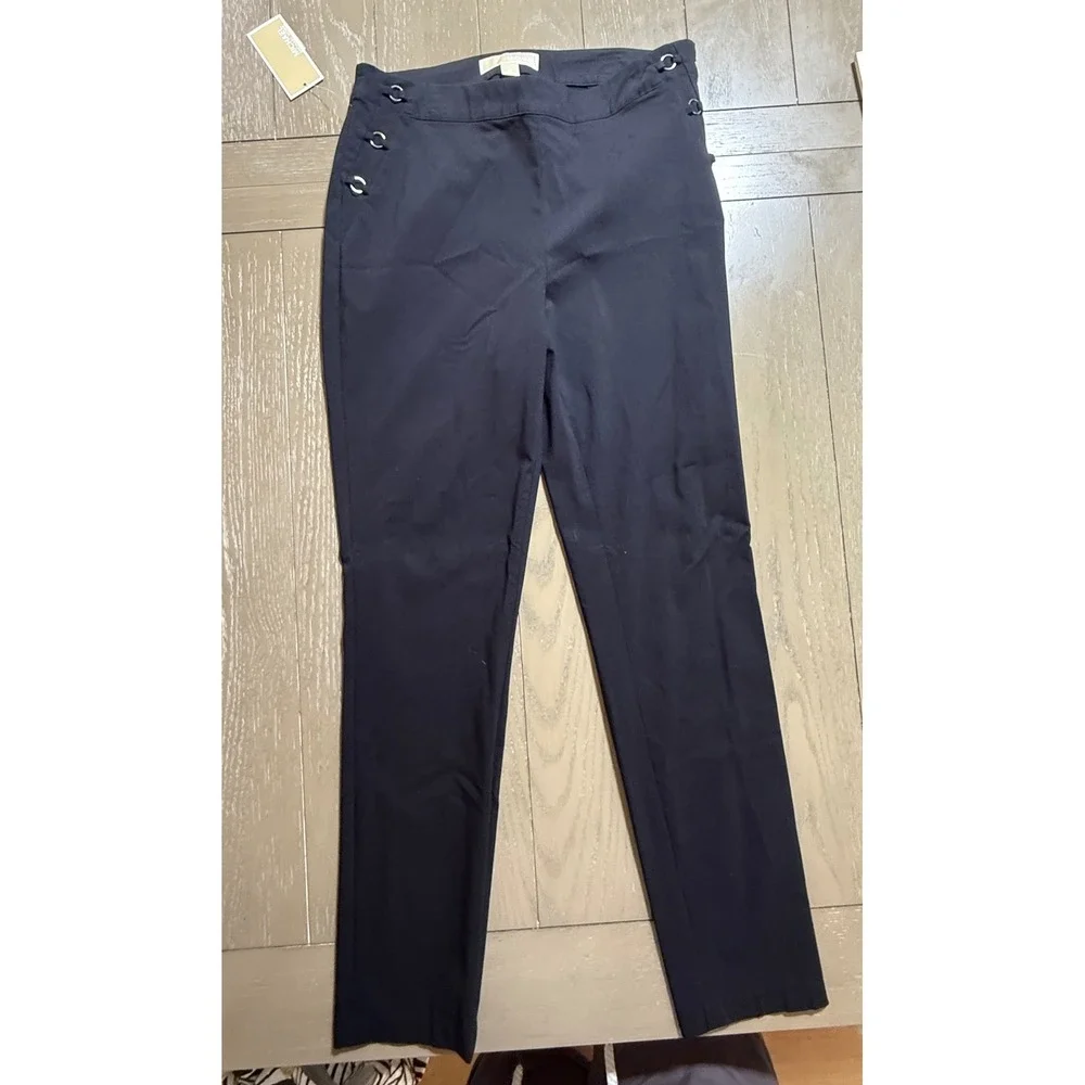 Michael Kors Trousers Womens Medium Black Ring Detail‎ Basics QH83BF57GF